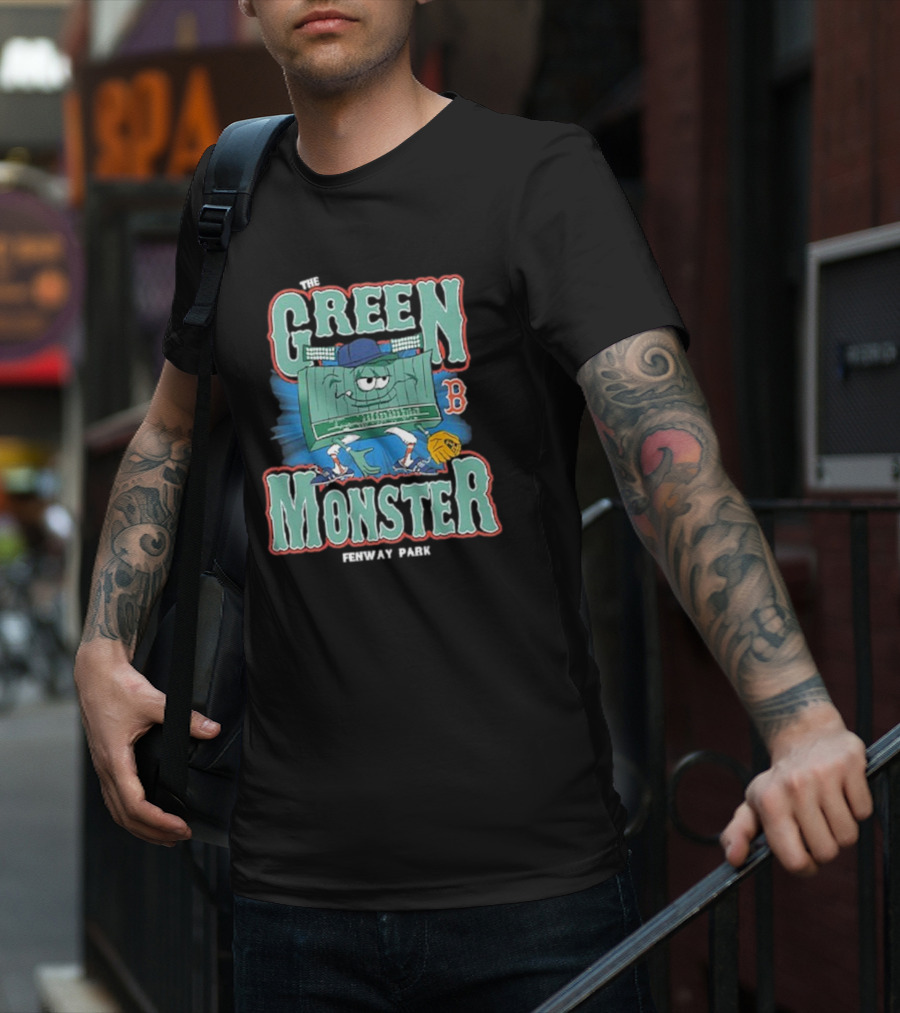The Green Monster Fenway Park Boston Red Sox Baseball Character T-Shirt