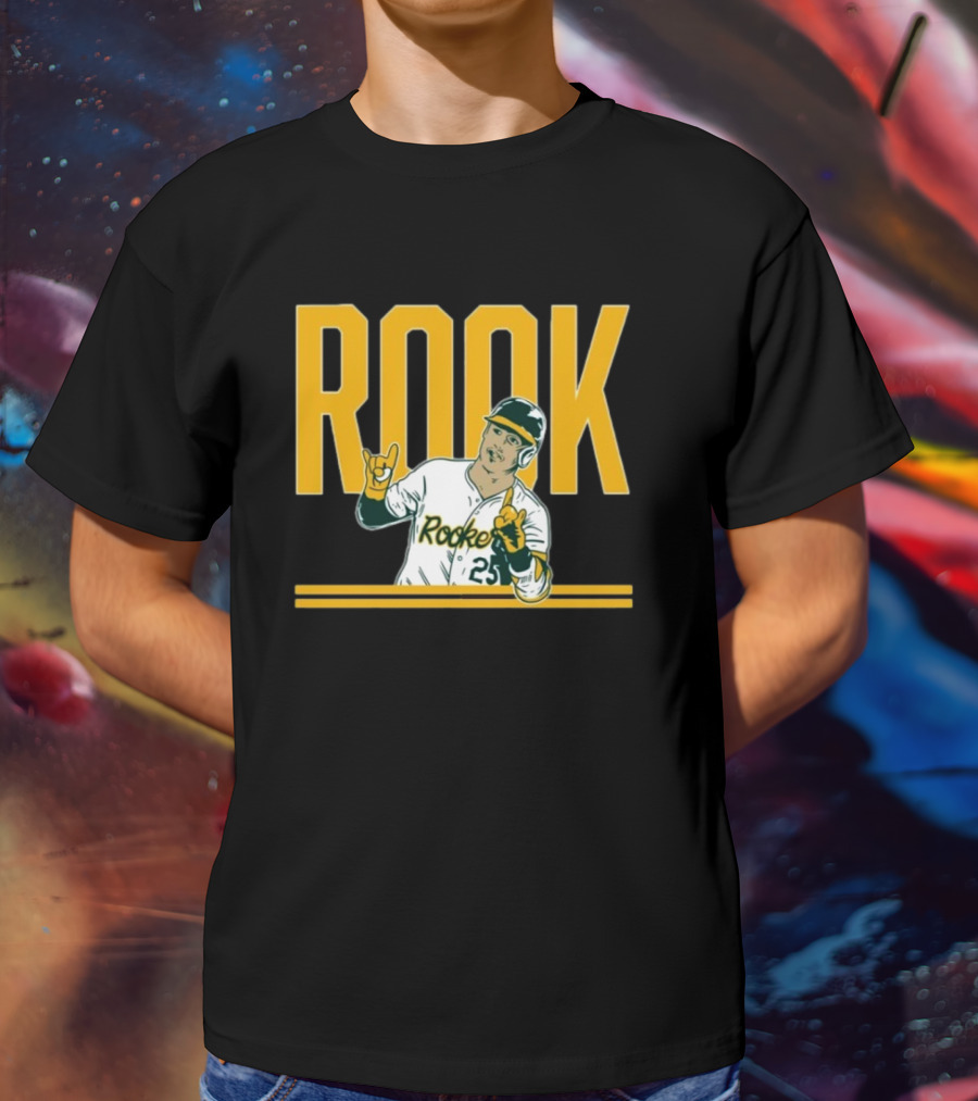 Brent Rooker Rook Baseball Gesture Portrait 25 T-Shirt