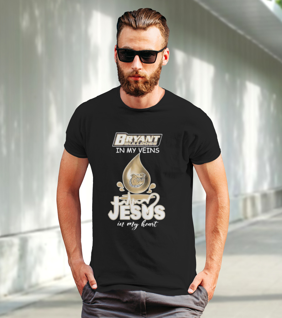 Bryant Bulldogs In My Veins Jesus In My Heart T-Shirt