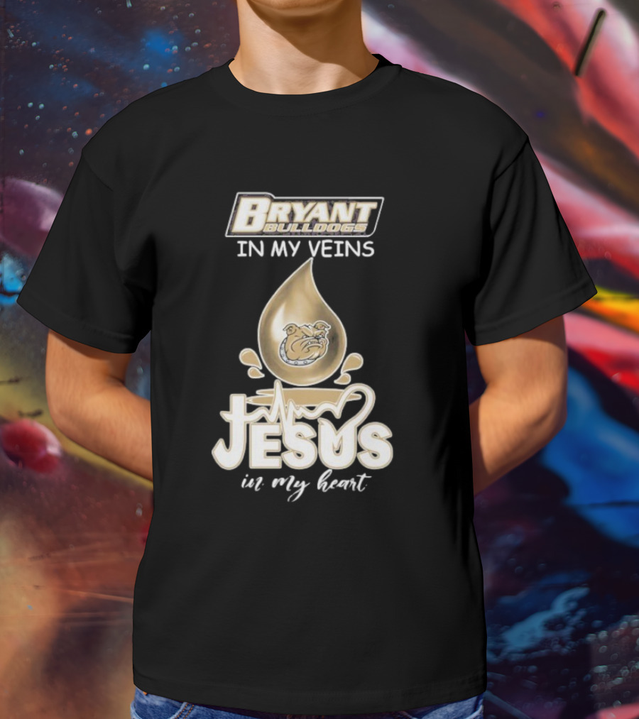 Bryant Bulldogs In My Veins Jesus In My Heart T-Shirt