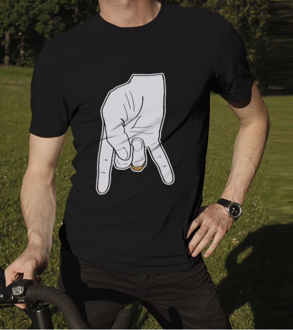 BTHO T.u. Horns Down Hand Gesture T-Shirt
