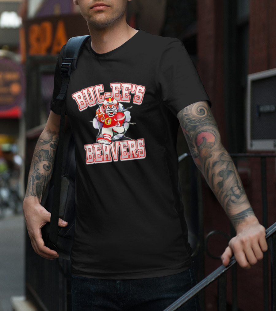 Buc-ee’s Beavers Football Logo Mascot T-Shirt
