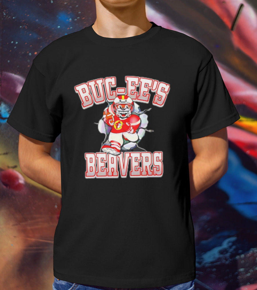 Buc-ee’s Beavers Football Logo Mascot T-Shirt