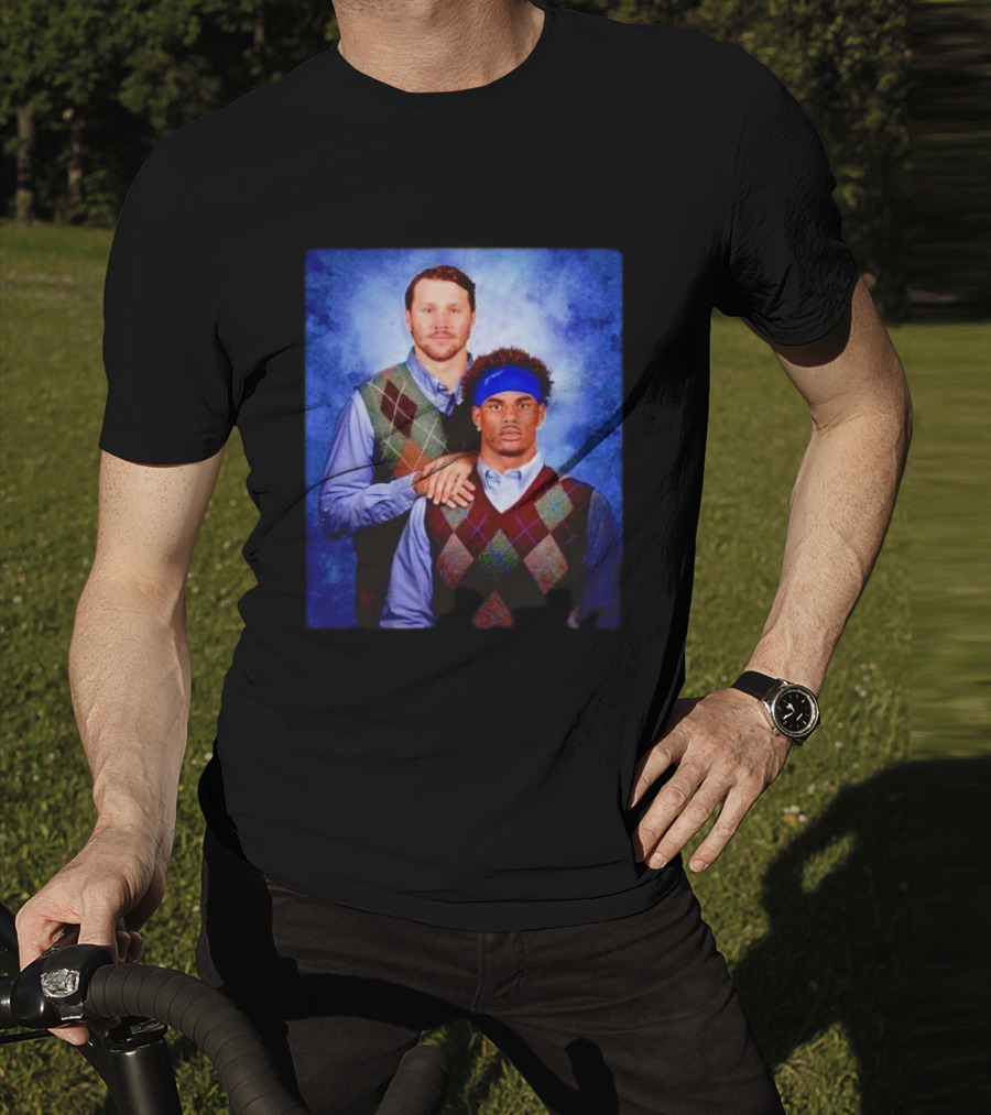 Buffalo Bills Josh Allen Keon Coleman Step Brothers T-Shirt