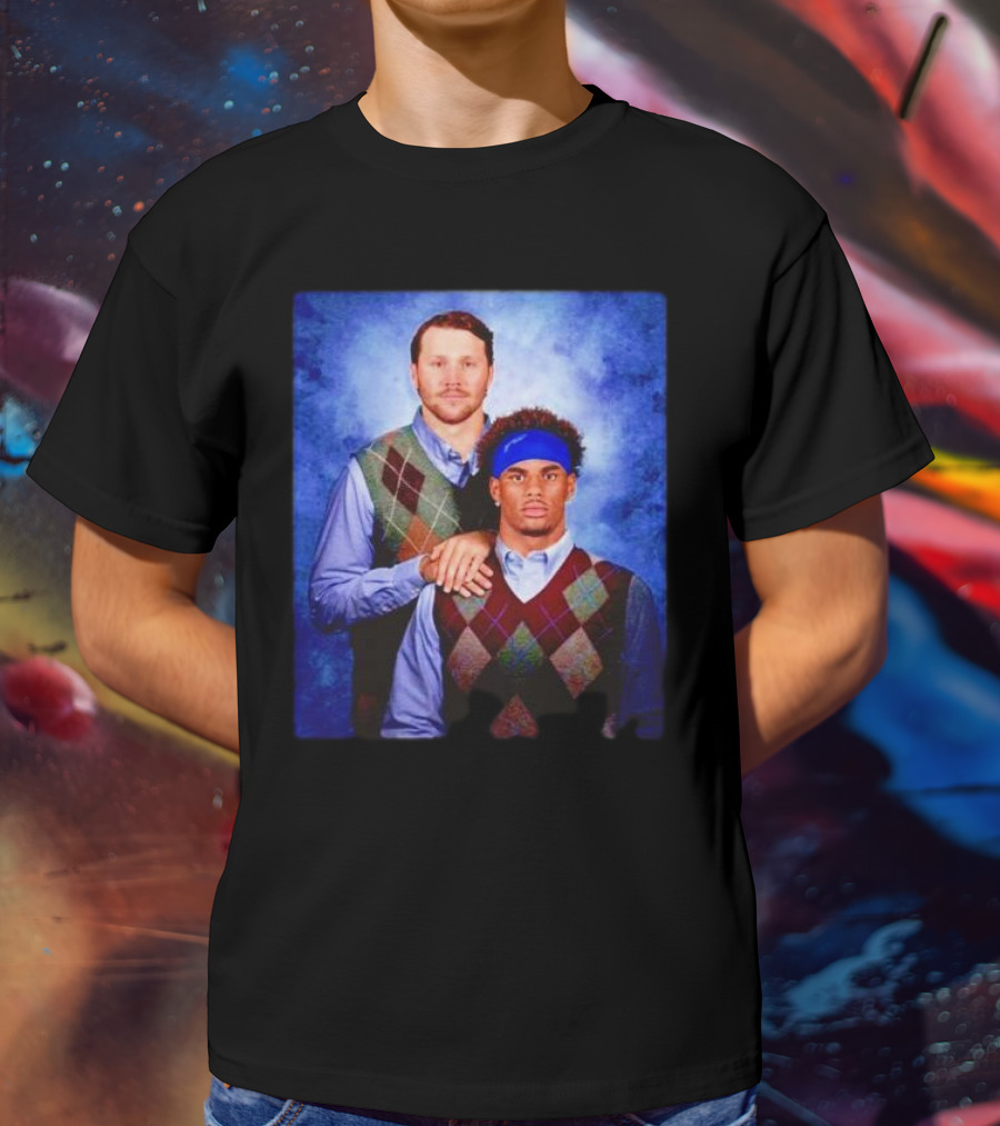Buffalo Bills Josh Allen Keon Coleman Step Brothers T-Shirt