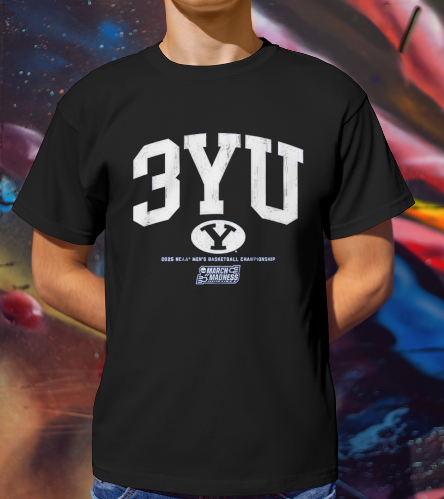 BYU Basketball 3YU NCAA Men’s Basketball March Madness T-Shirt