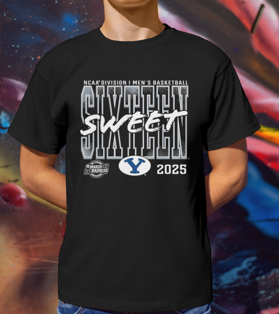 BYU Cougars 2025 NCAA Men’s Basketball Tournament March Madness Sweet 16 T-Shirt