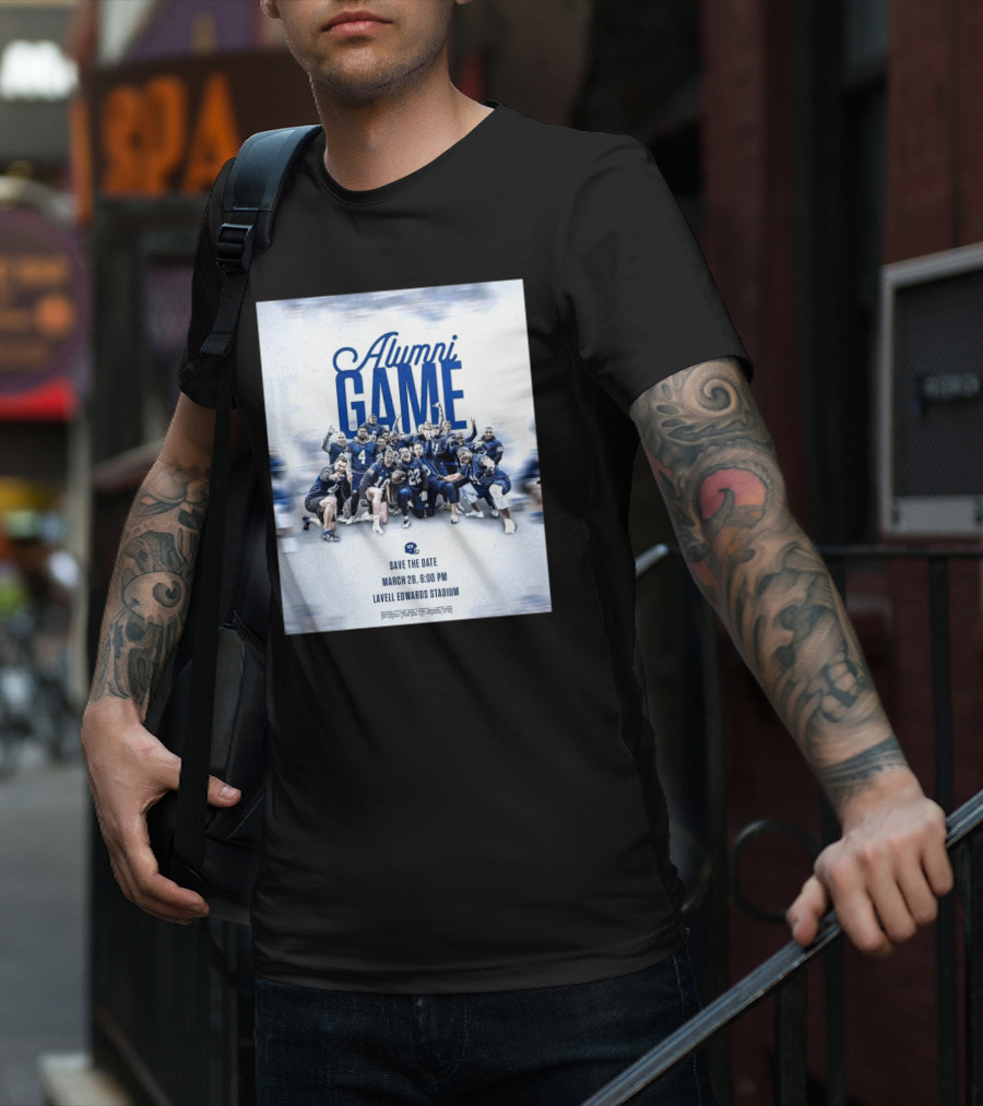 BYU Cougars Alumni Game Save The Date March 28 Lavell Edwards Stadium T-Shirt