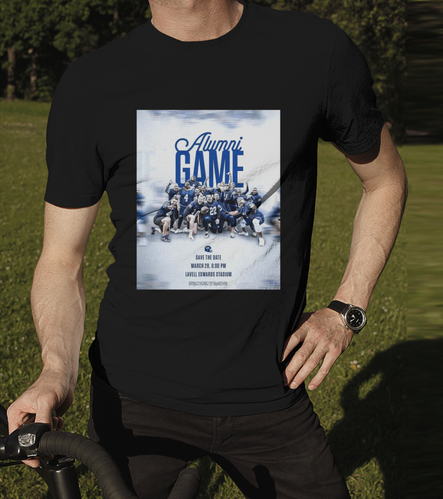 BYU Cougars Alumni Game Save The Date March 28 Lavell Edwards Stadium T-Shirt
