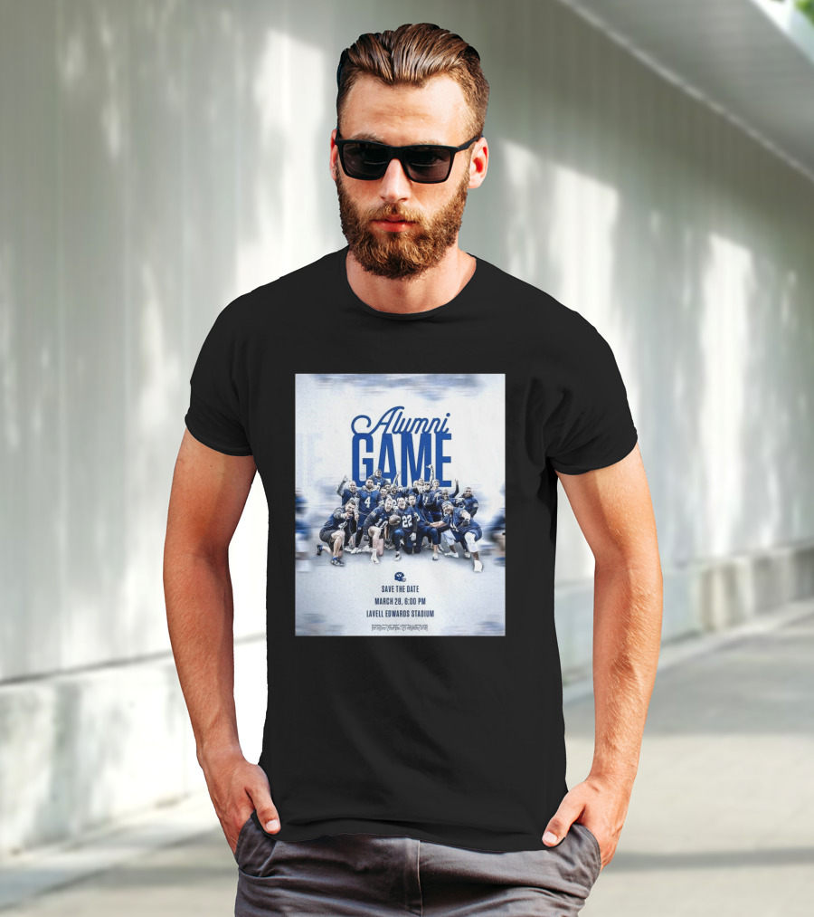 BYU Cougars Alumni Game Save The Date March 28 Lavell Edwards Stadium T-Shirt