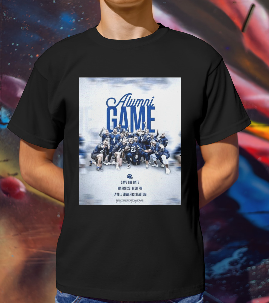 BYU Cougars Alumni Game Save The Date March 28 Lavell Edwards Stadium T-Shirt