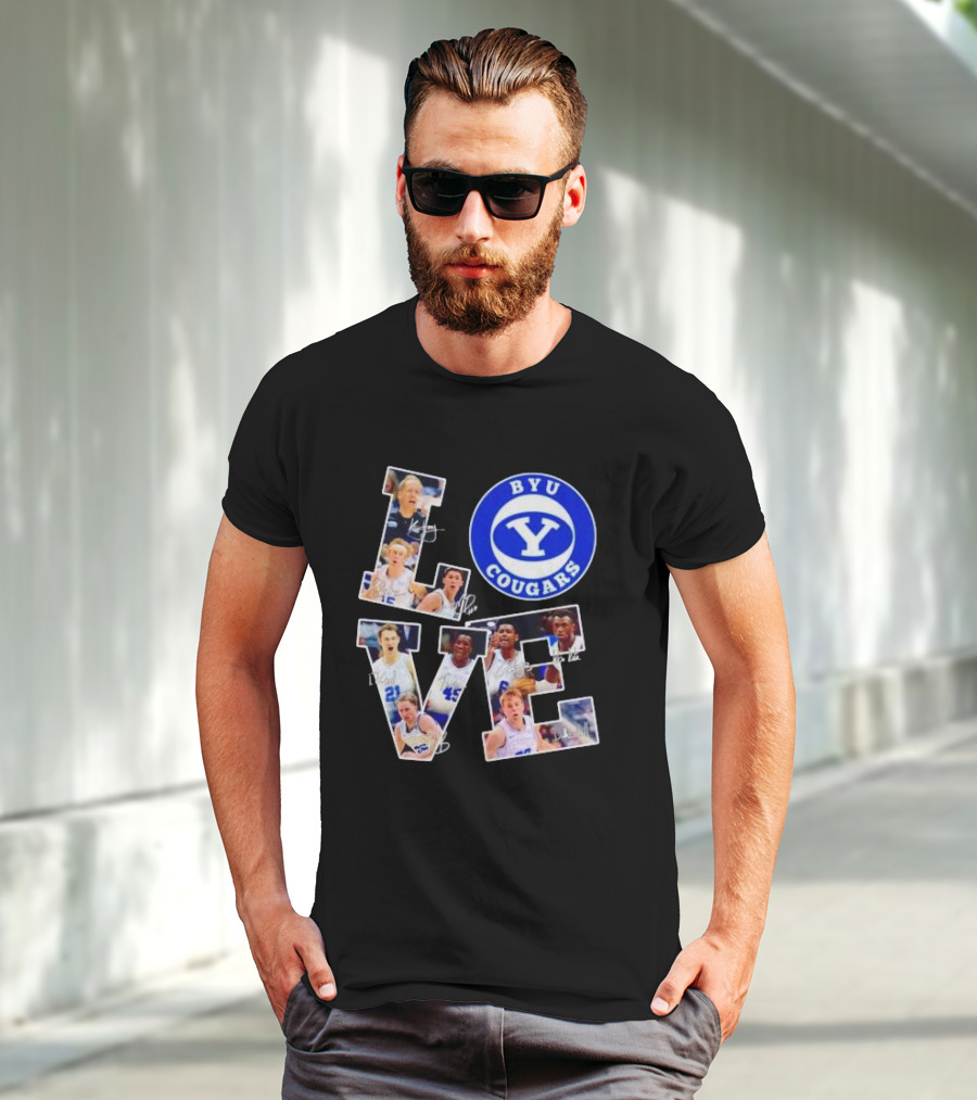 BYU Cougars Love Players Signatures T-Shirt