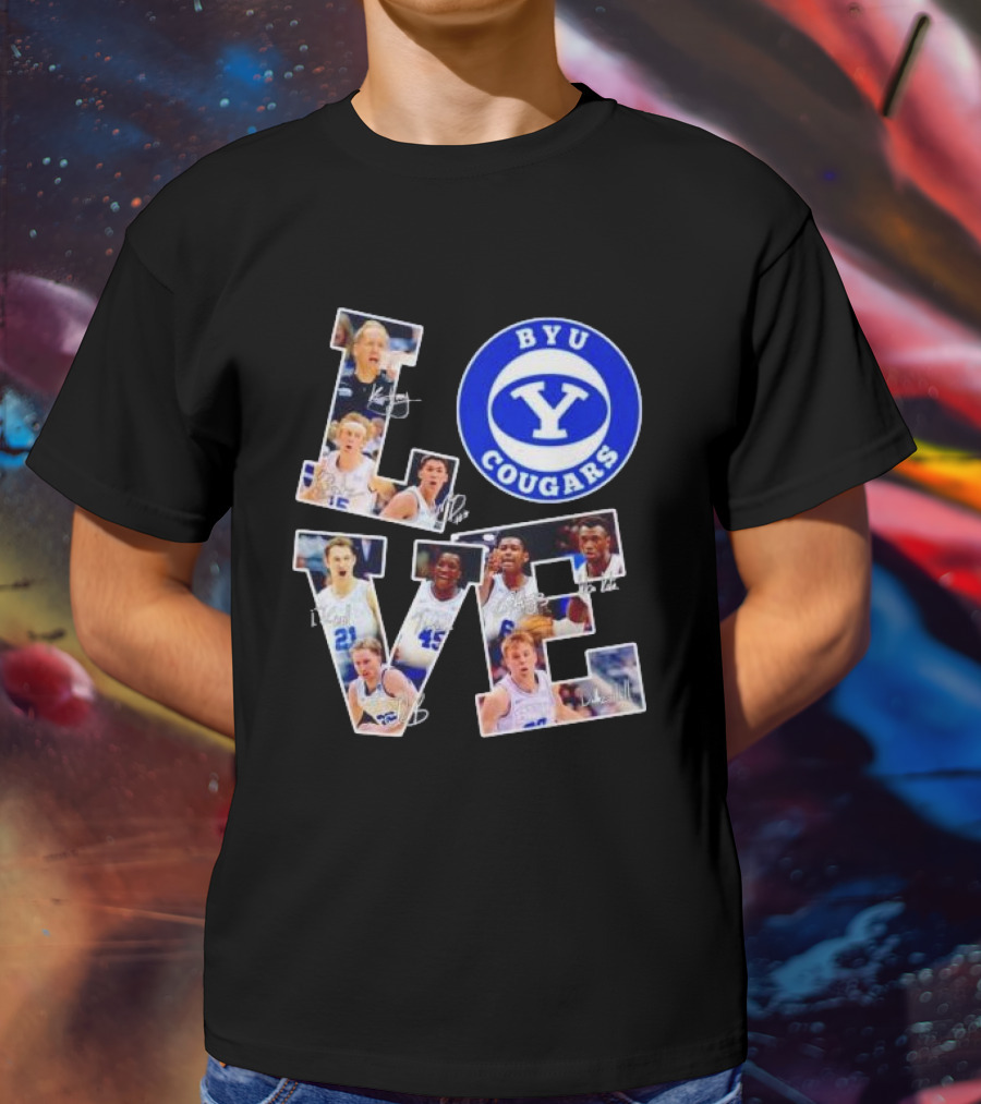 BYU Cougars Love Players Signatures T-Shirt