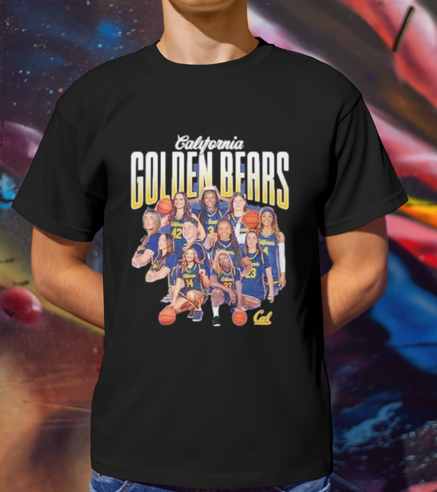 California Golden Bears Women’s Basketball Team Collage T-Shirt