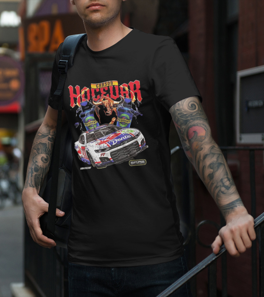 Carson Hocevar E2 Apparel Black Chili’s Car T-Shirt