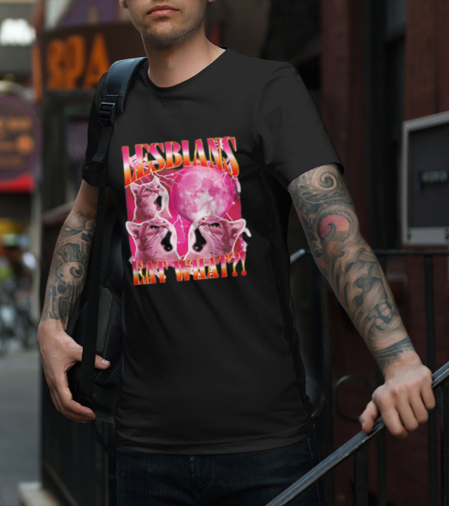 Cat Lesbians Eat What Graphic T-Shirt