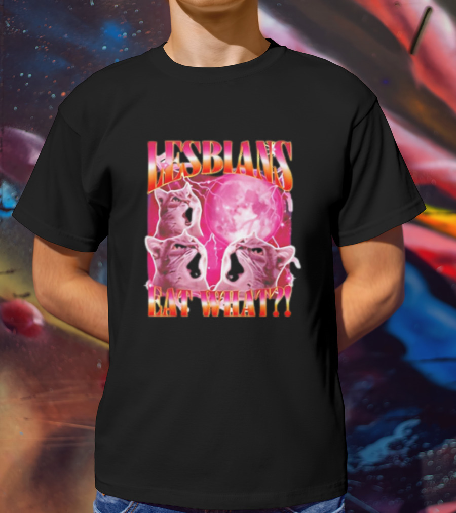 Cat Lesbians Eat What Graphic T-Shirt