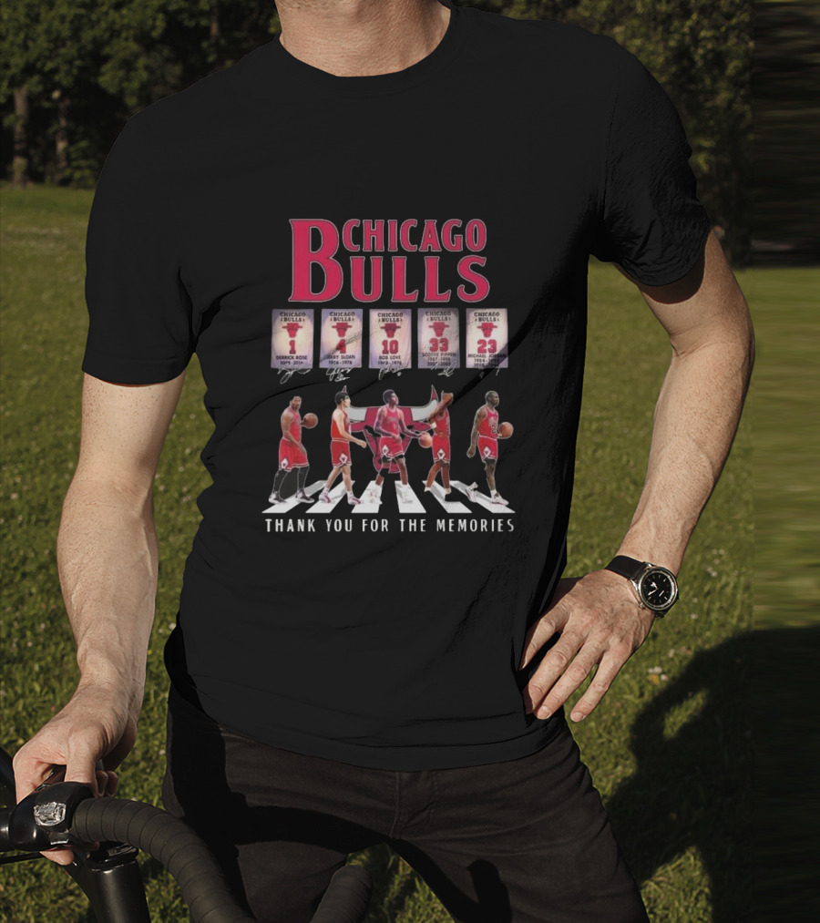 Chicago Bulls Players Walking Thank You For The Memories Signatures 2025 T-Shirt