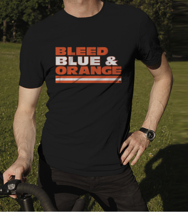 Chicago Football Bleed Blue & Orange T-Shirt
