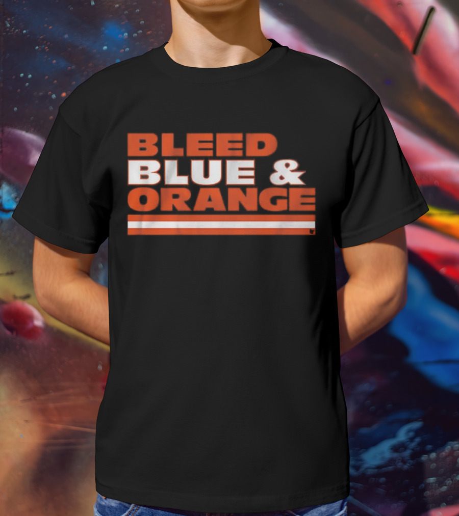 Chicago Football Bleed Blue & Orange T-Shirt