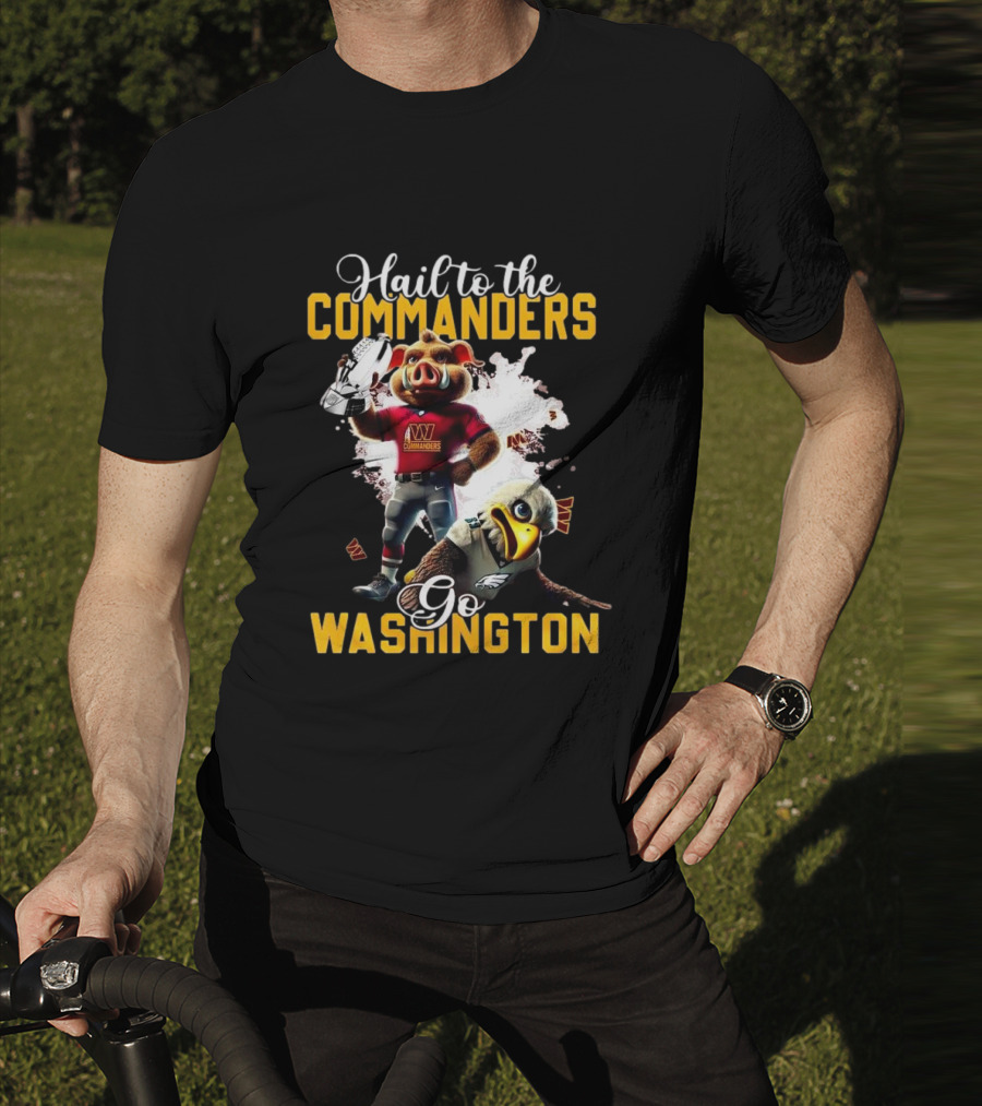 Champs On Our Way To The Washington Commanders Hail To The Go Mascot 2025 T-Shirt