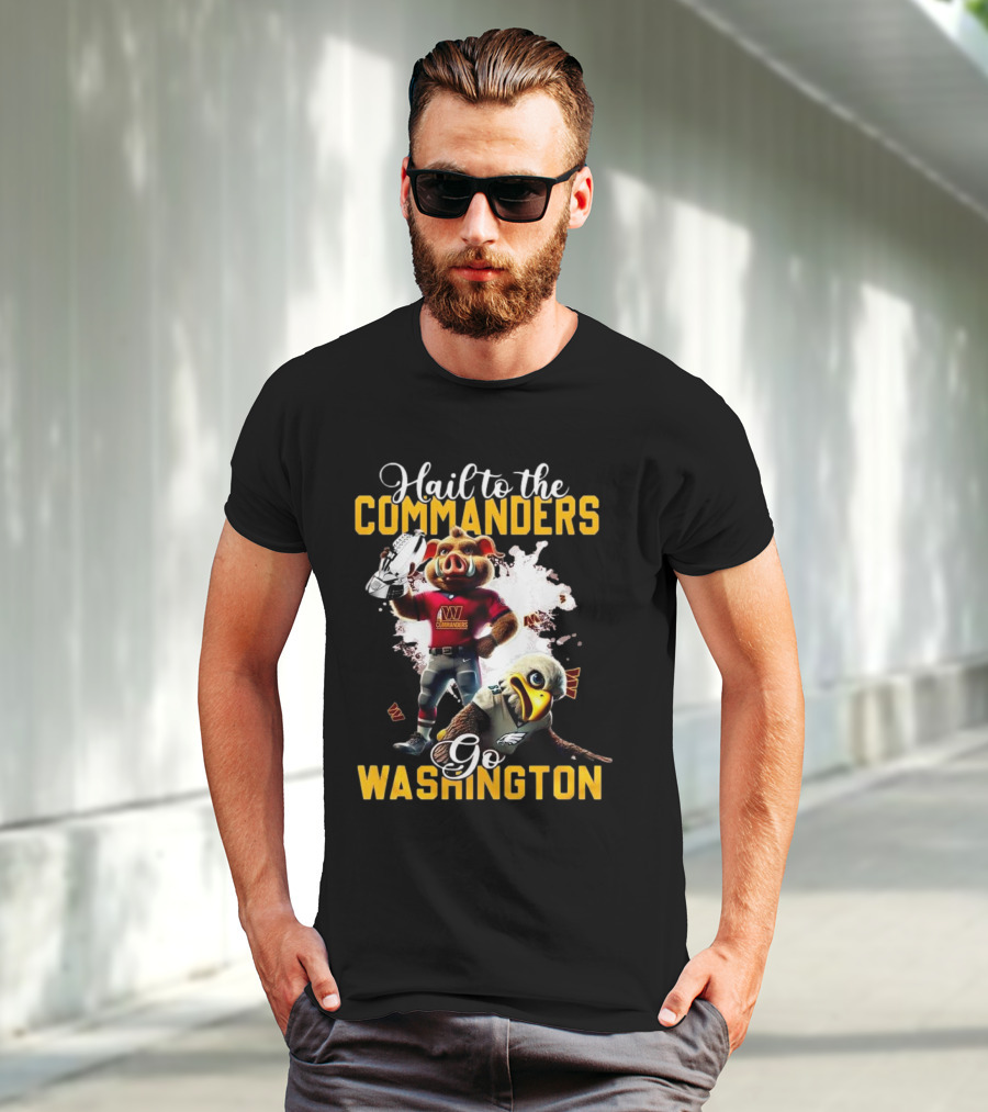 Champs On Our Way To The Washington Commanders Hail To The Go Mascot 2025 T-Shirt