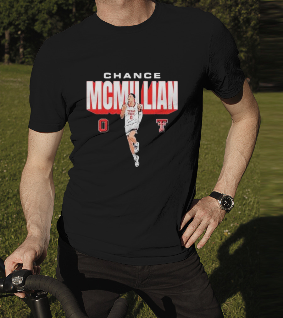 Chance McMillian Texas Tech Red Raiders Cartoon Player T-Shirt
