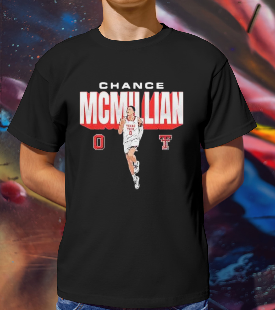 Chance McMillian Texas Tech Red Raiders Cartoon Player T-Shirt