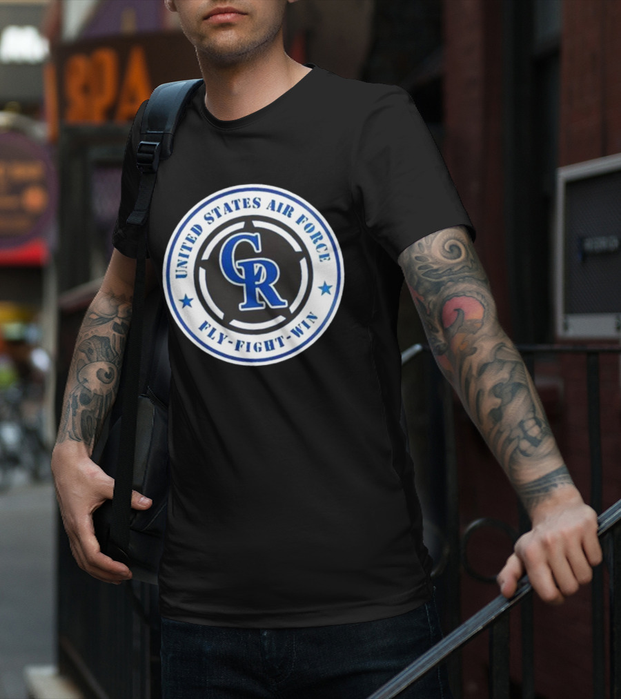 Colorado Rockies United States Air Force Fly Fight Win Military Appreciation Night 2025 T-Shirt