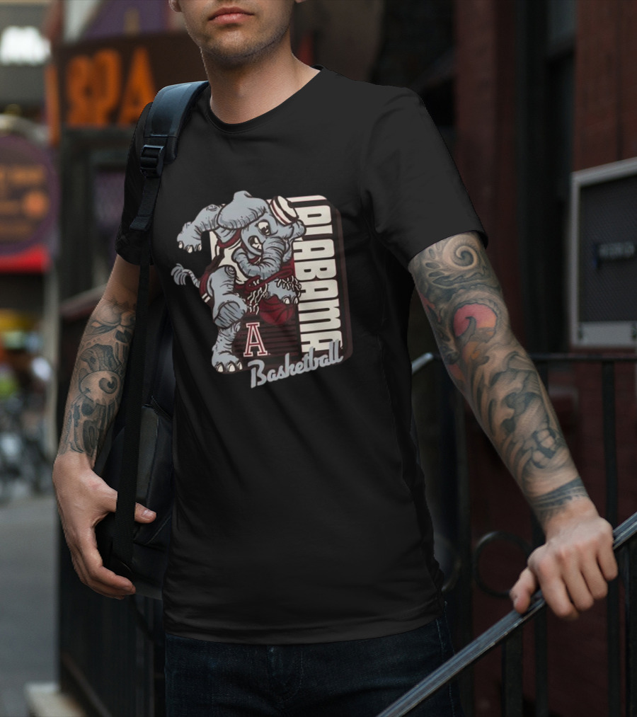 Alabama Basketball Elephant Dunking Mascot Crimson Tide 2025 T-Shirt