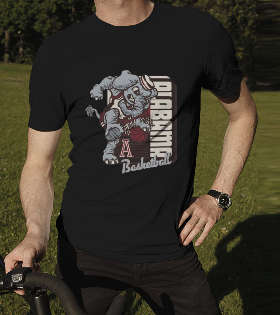 Alabama Basketball Elephant Dunking Mascot Crimson Tide 2025 T-Shirt
