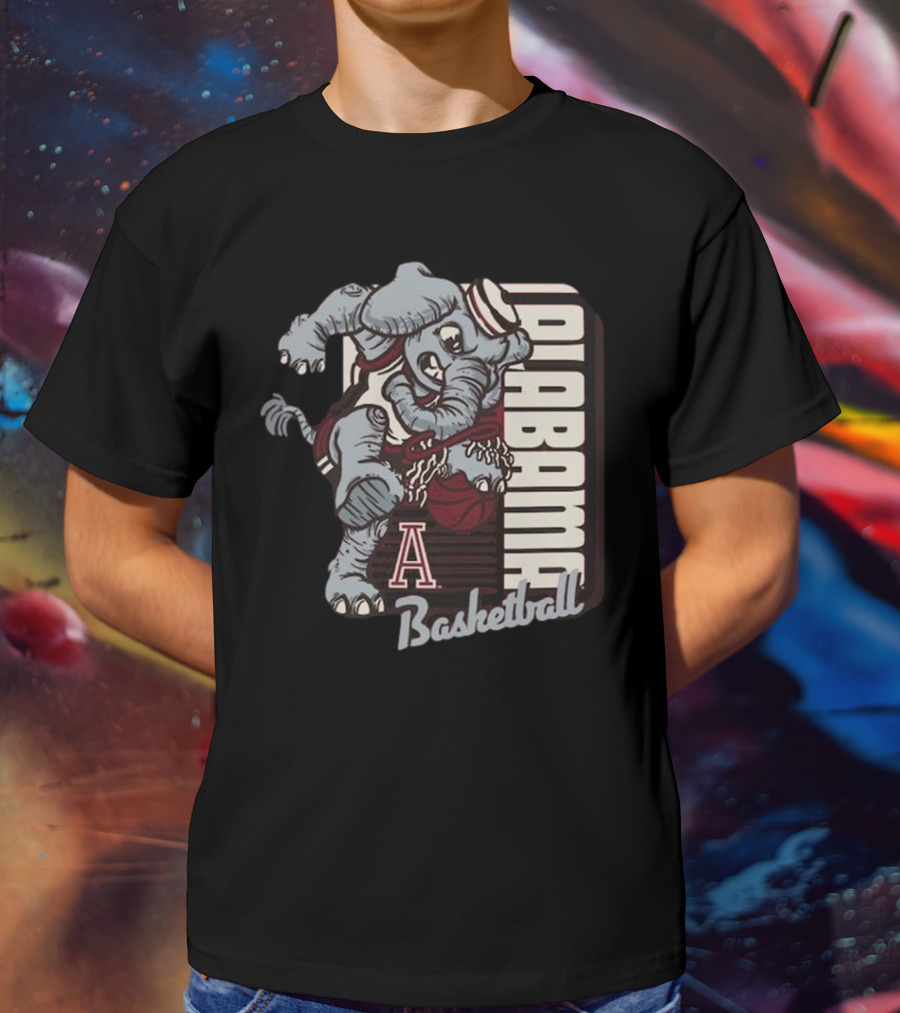 Alabama Basketball Elephant Dunking Mascot Crimson Tide 2025 T-Shirt