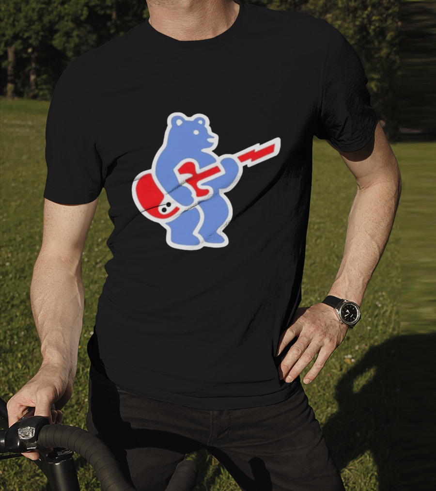 Cubs Bear Guitar Logo T-Shirt