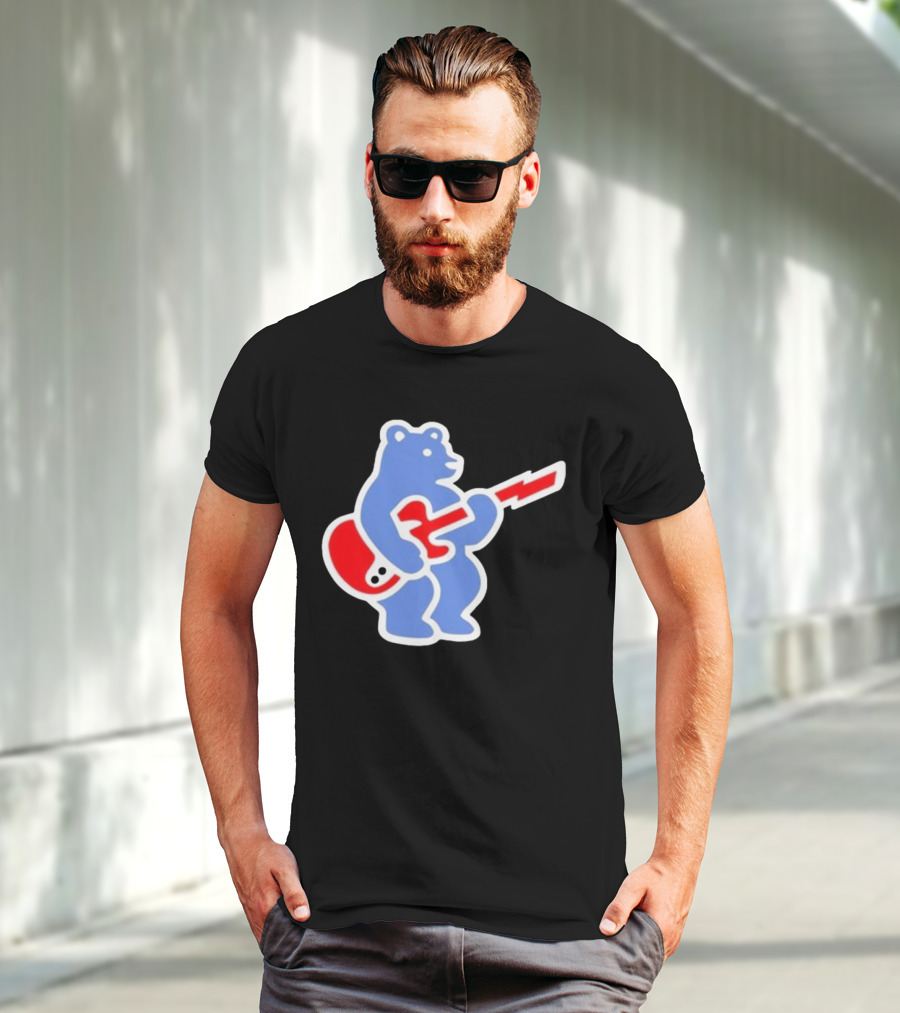 Cubs Bear Guitar Logo T-Shirt