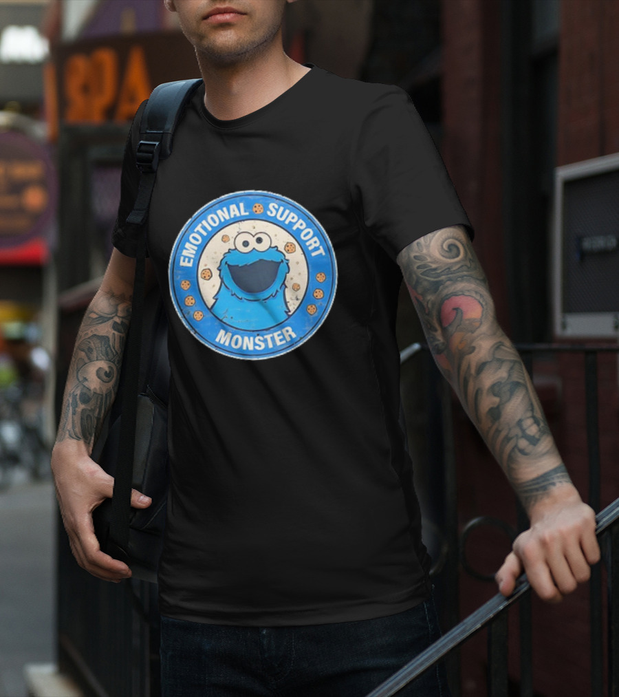 Cookie Monster Emotional Support Monster T-Shirt