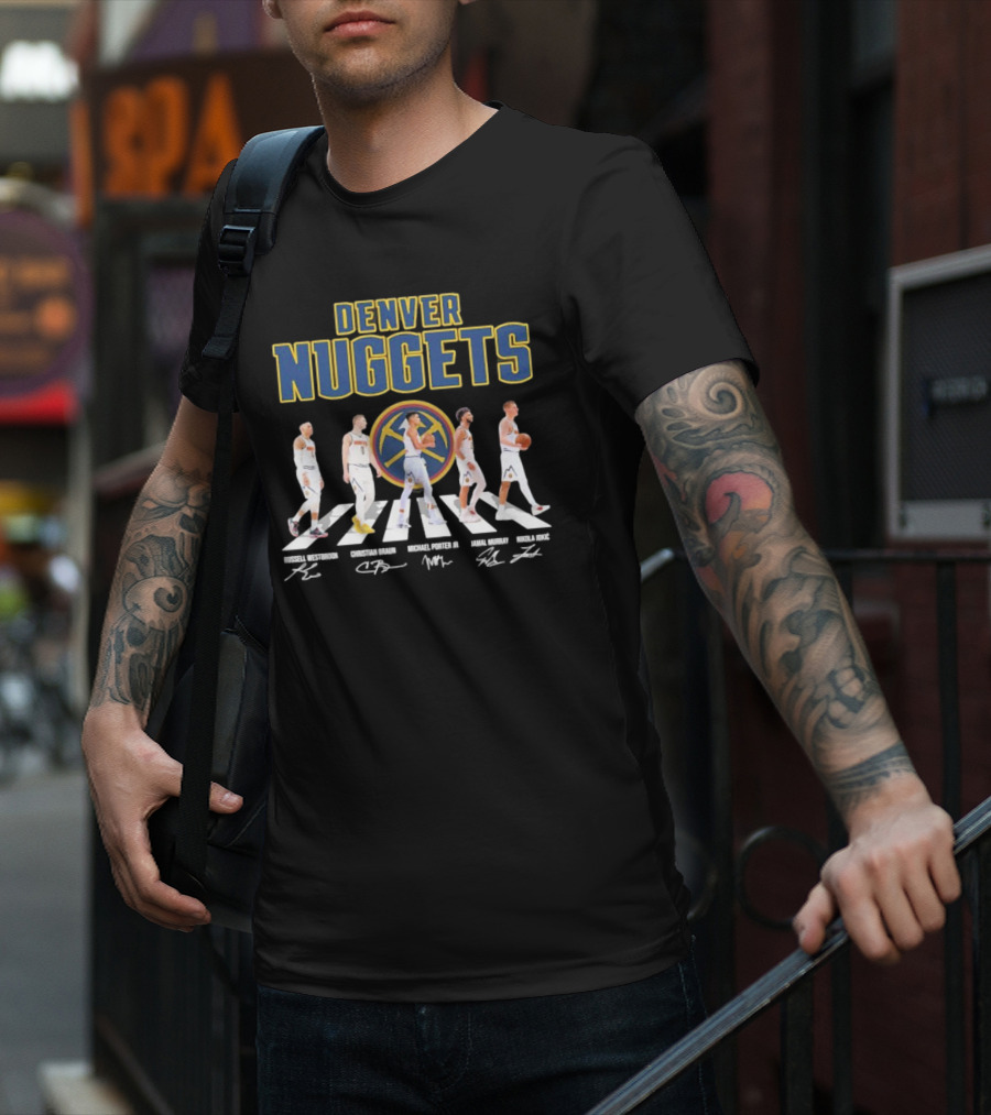 Denver Basketball Abbey Road 2025 Signatures T-Shirt