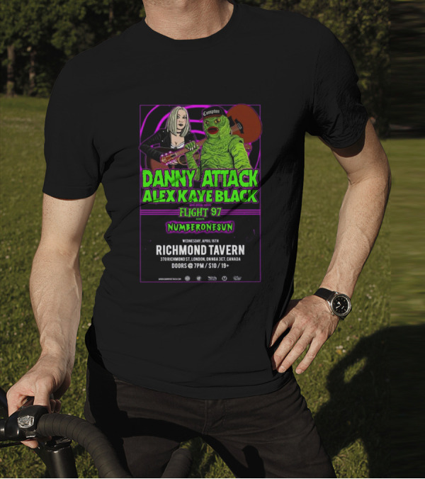 Danny Attack Alex Kaye Black Richmond Tavern London UK Apr 16 2025 T-Shirt