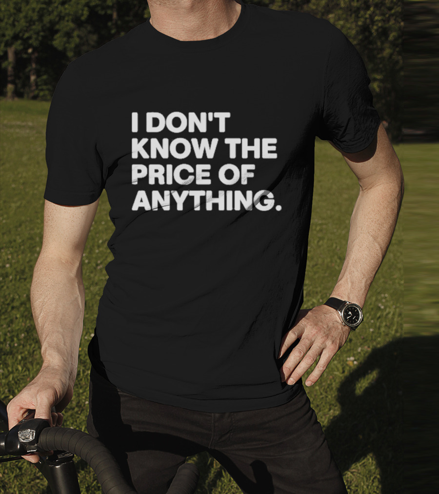 Drew Carey Wearing I Don’t Know The Price Of Anything T-Shirt