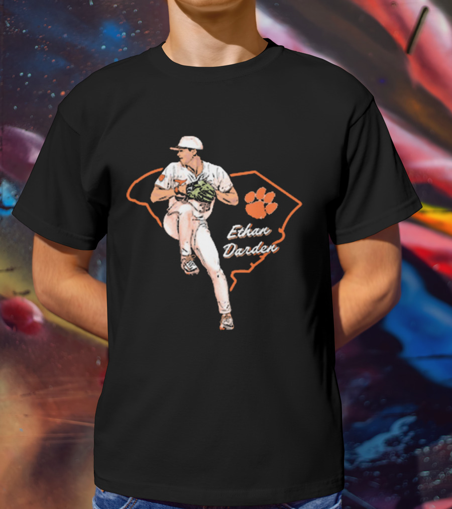 Ethan Darden Hometown Hero Clemson Tigers Baseball NCAA Division I 2025 T-Shirt