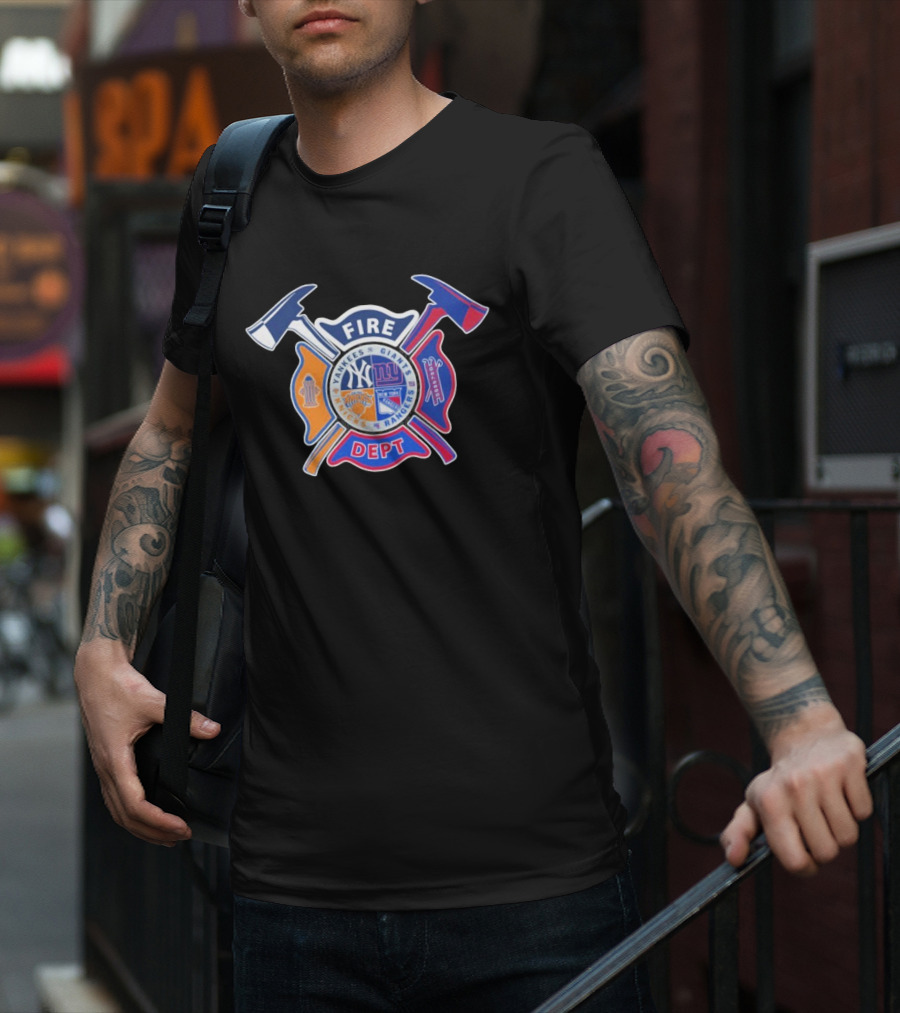 Fire Dept Yankees Giants Rangers Knicks T-Shirt