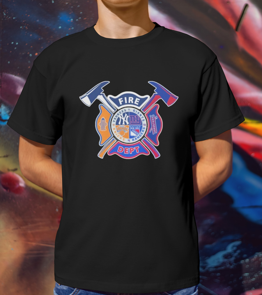 Fire Dept Yankees Giants Rangers Knicks T-Shirt