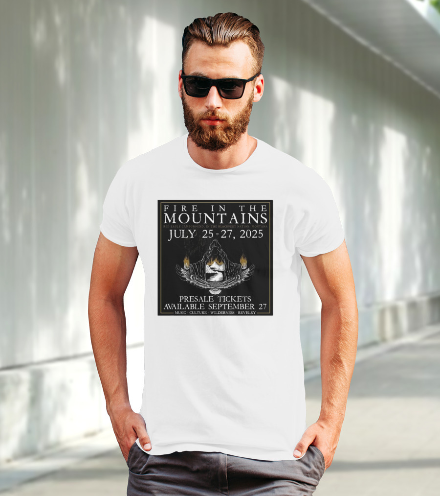 FIre In The Mountains Red Eagle Campground In The Blackfeet Nation Montana July 25-27 2025 T-Shirt