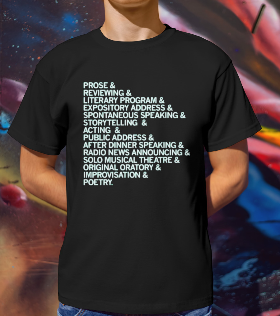 Events Speech List T-Shirt