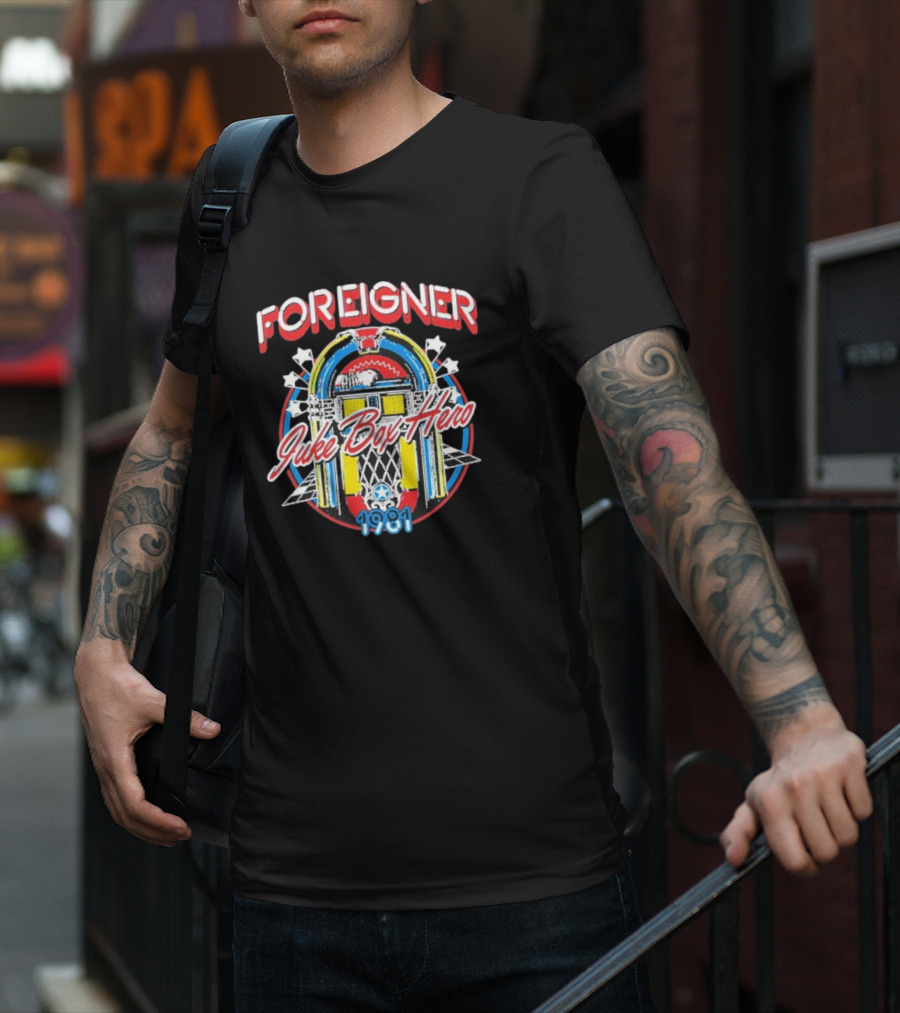 Foreigner Juke Box Hero 2025 T-Shirt