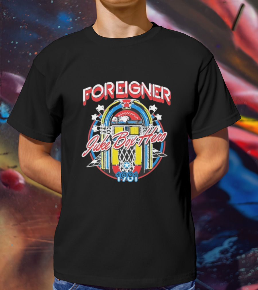 Foreigner Juke Box Hero 2025 T-Shirt