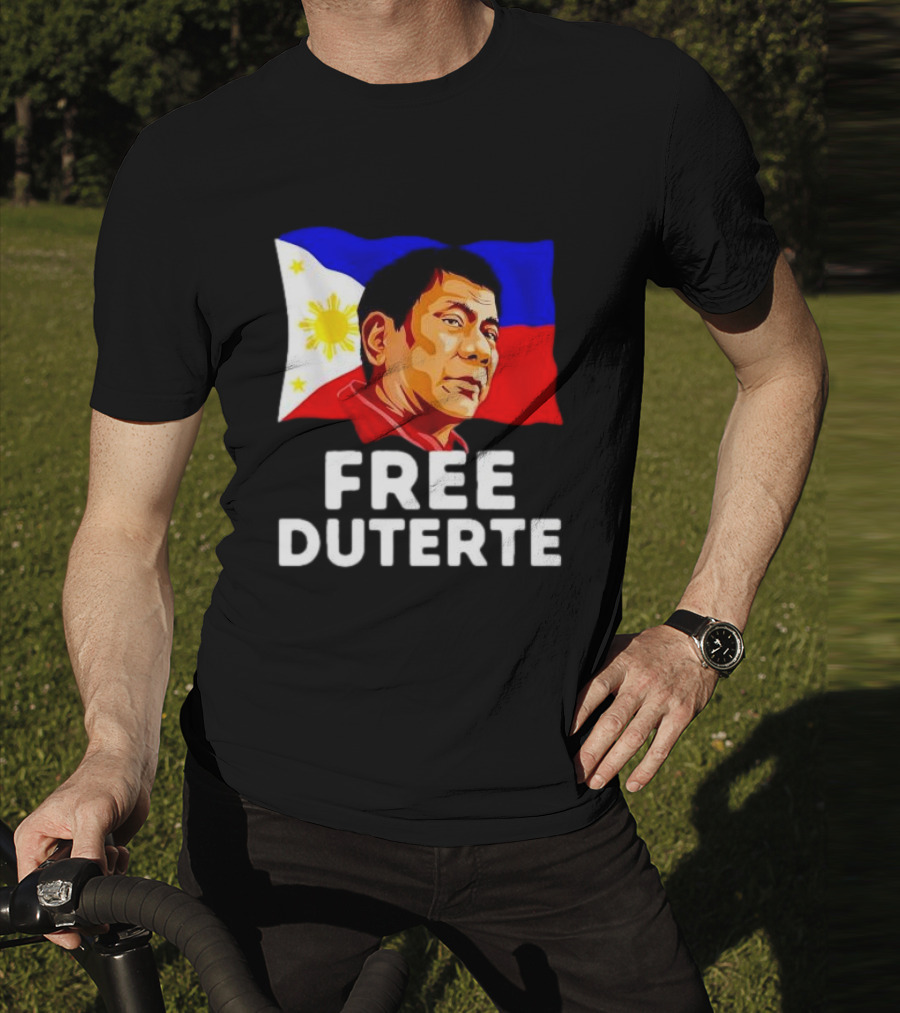 Free Duterte Philippines Flag Rodrigo Digong T-Shirt