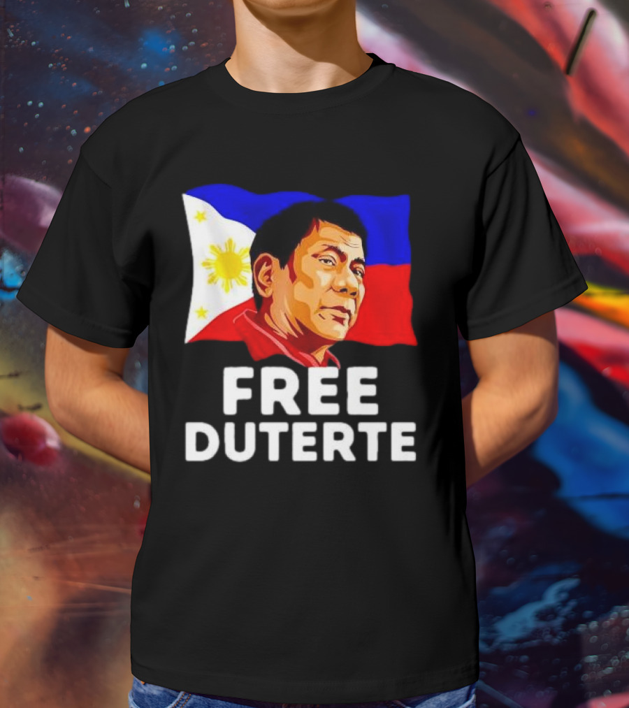Free Duterte Philippines Flag Rodrigo Digong T-Shirt