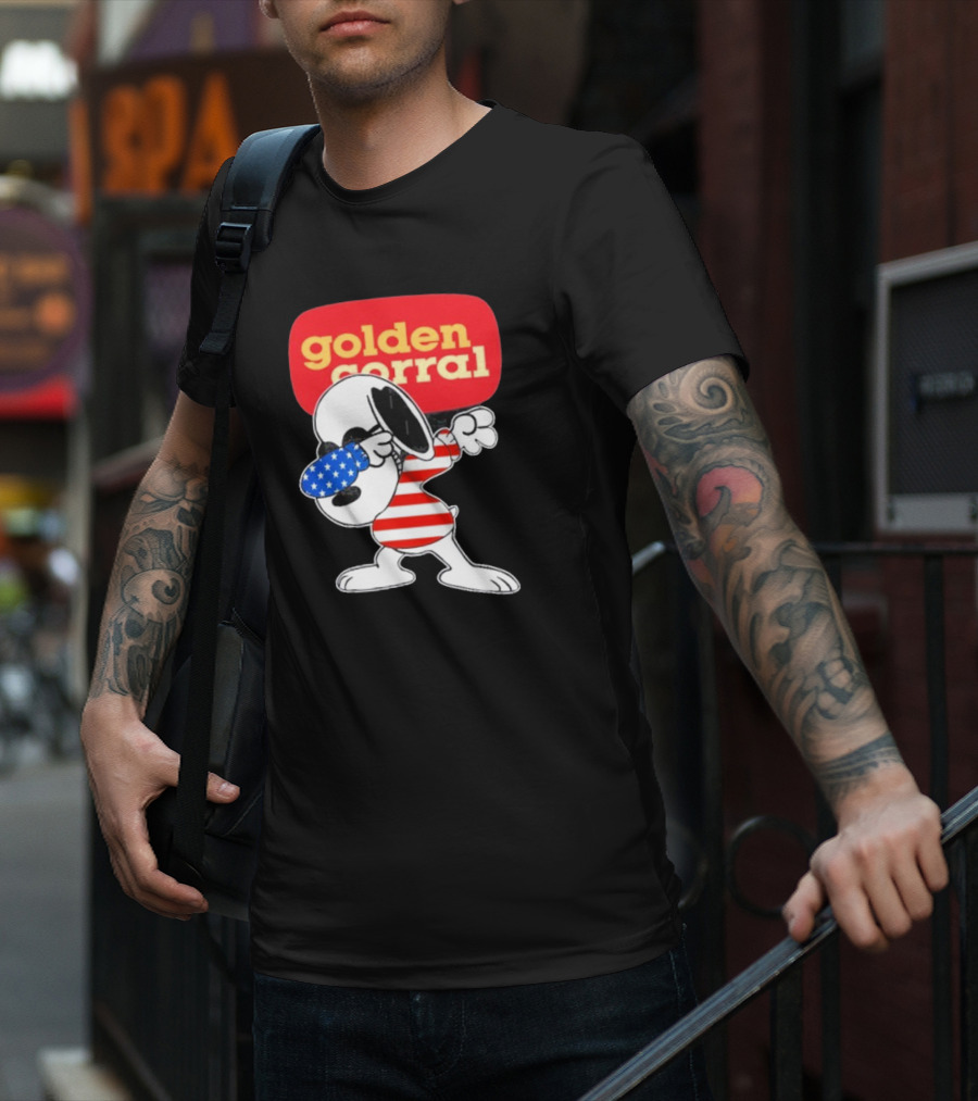 Golden Corral Buffet & Grill Snoopy Dabbing American T-Shirt