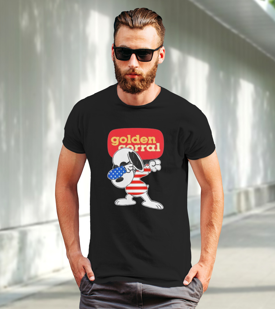 Golden Corral Buffet & Grill Snoopy Dabbing American T-Shirt