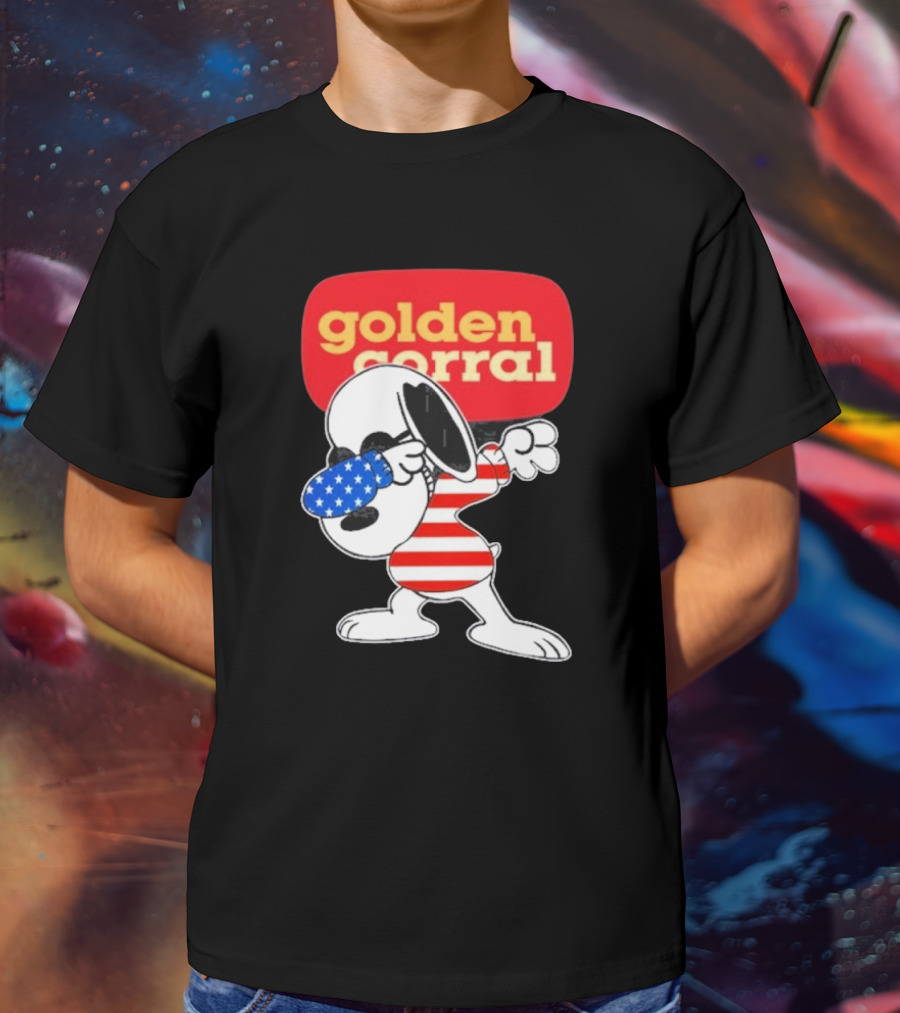 Golden Corral Buffet & Grill Snoopy Dabbing American T-Shirt